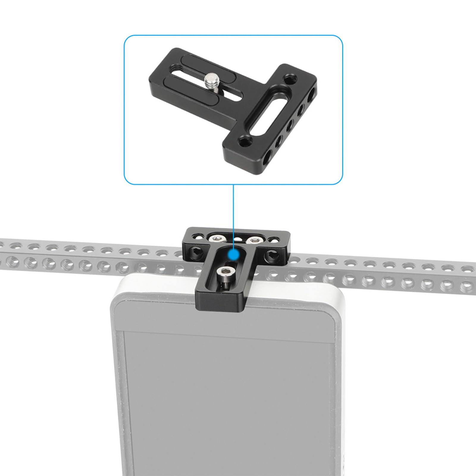 Placa adaptadora profesional para jaula de cámara con tornillo de 0.25