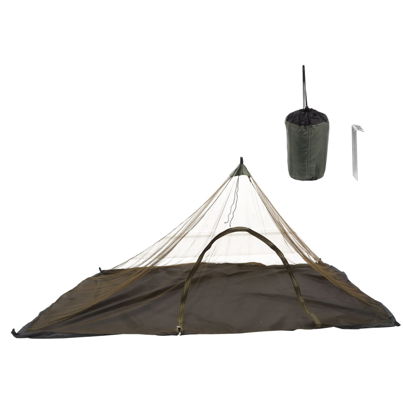 Luxshiny Tenda Zanzariera Portatile Singola Porta a Cerniera Verde