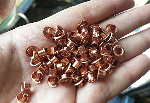 100pcs 4mm Hole Copper Color Round Eyelet Scrapbooking Card Craft Kit E052