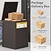 LHBGO Package Delivery Box for Outside, with Delivery Sign 48 Gallon Storage with Lockable Secure, Large Resin Outdoor Package Drop Container