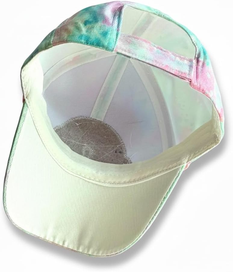 Girls Cotton Pink Baseball Caps Unicorn & Rainbow Adjustable Sun Hats for Toddler Kids