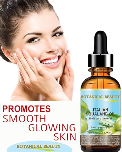 Botanical Beauty SQUALANE Italian Olive. 100% Pure/Natural/Undiluted Oil. 2 fl.oz- 60ml. 100% Ultra-Pure Moisturizer for Face, Body & Hair. Reliable 24/7 skincare protection