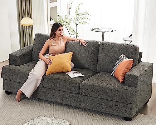 image for VanAcc 89 Inch Sofa, Comfy Sofa with Extra Deep Seats, Modern 3 Seater