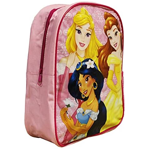 Boys And Girls Rucksack Backpack With Mesh Side Pocket with Favourite Characters (Princess PL650) Cover
