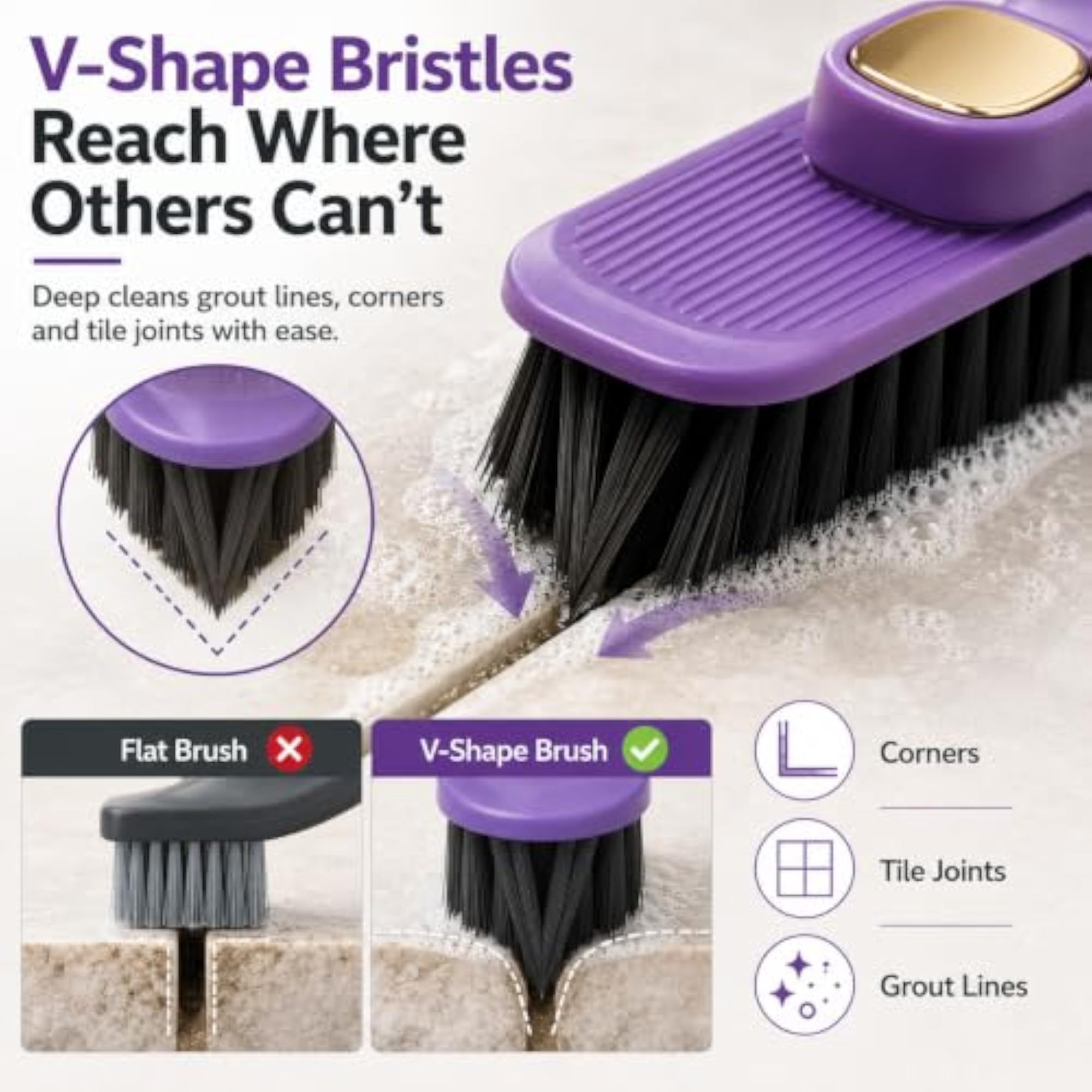 Multi-Function Rotating Crevice Cleaning Brush