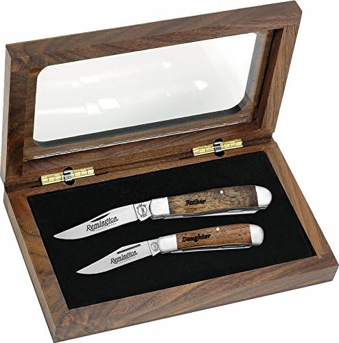 Remington Cutlery R18044 Collector's Club Father and Daughter Limited Edition Knife Set with Walnut Box