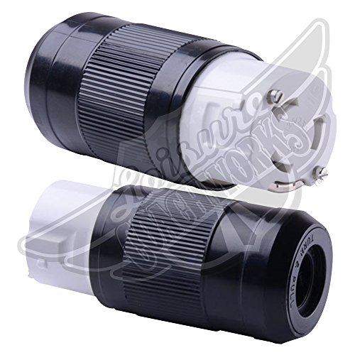 50 AMP RV Power Cord Locking Shore Connector Replacement End Marine Twist Lock (50 Amp Connector)
