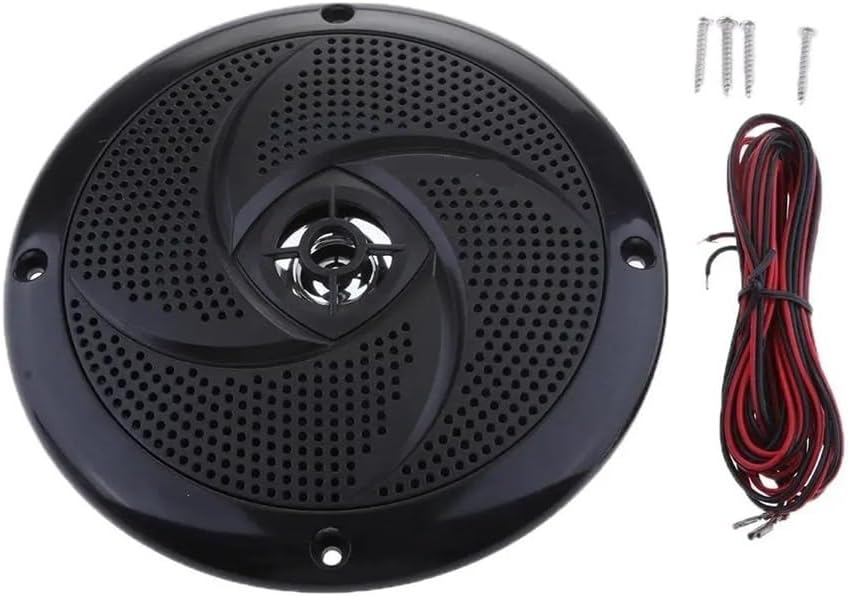 Universal 6.5 Inch 40W Marine/RV/Car Waterproof Speakers for with R Boat ATV UTV RZR Cart Truck Black 90dB Music Speakers