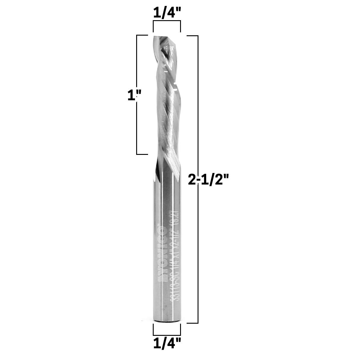 YONICO CNC Compression Bit Single Flute Spiral End Mill Router Bit 1/4-Inch Dia. 1/4-Inch Shank 33113-SC
