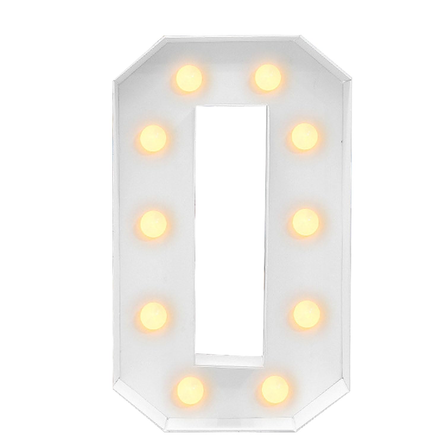 Marquee - Targa con numeri a LED, grandi numeri da 0 a 9, decorazione per feste, set di pannelli in schiuma pretagliati per compleanno, Capodanno, anniversario, 0, 100 cm