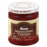 Reese Red Maraschino Cherries with Stem, 10-Ounces (Pack of 12)