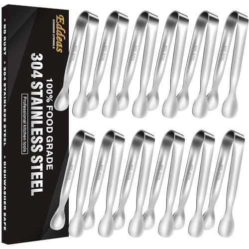Eddeas Mini Tongs For Serving Food,Set fo 12 Small Tongs ...