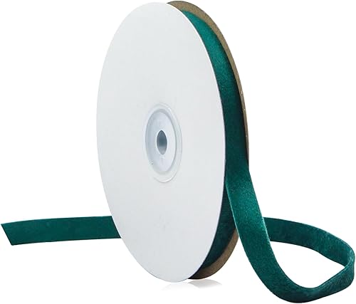 Cinta de terciopelo verde de doble cara de 38 pulgadas, 10 yardas de terciopelo para decoración de coronas de Navidad, envoltura de regalos,