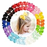 30pcs Hair Bows for Girls 4' Big Boutique Bow Alligator Clips Grosgrain Ribbon Hair Accessories...