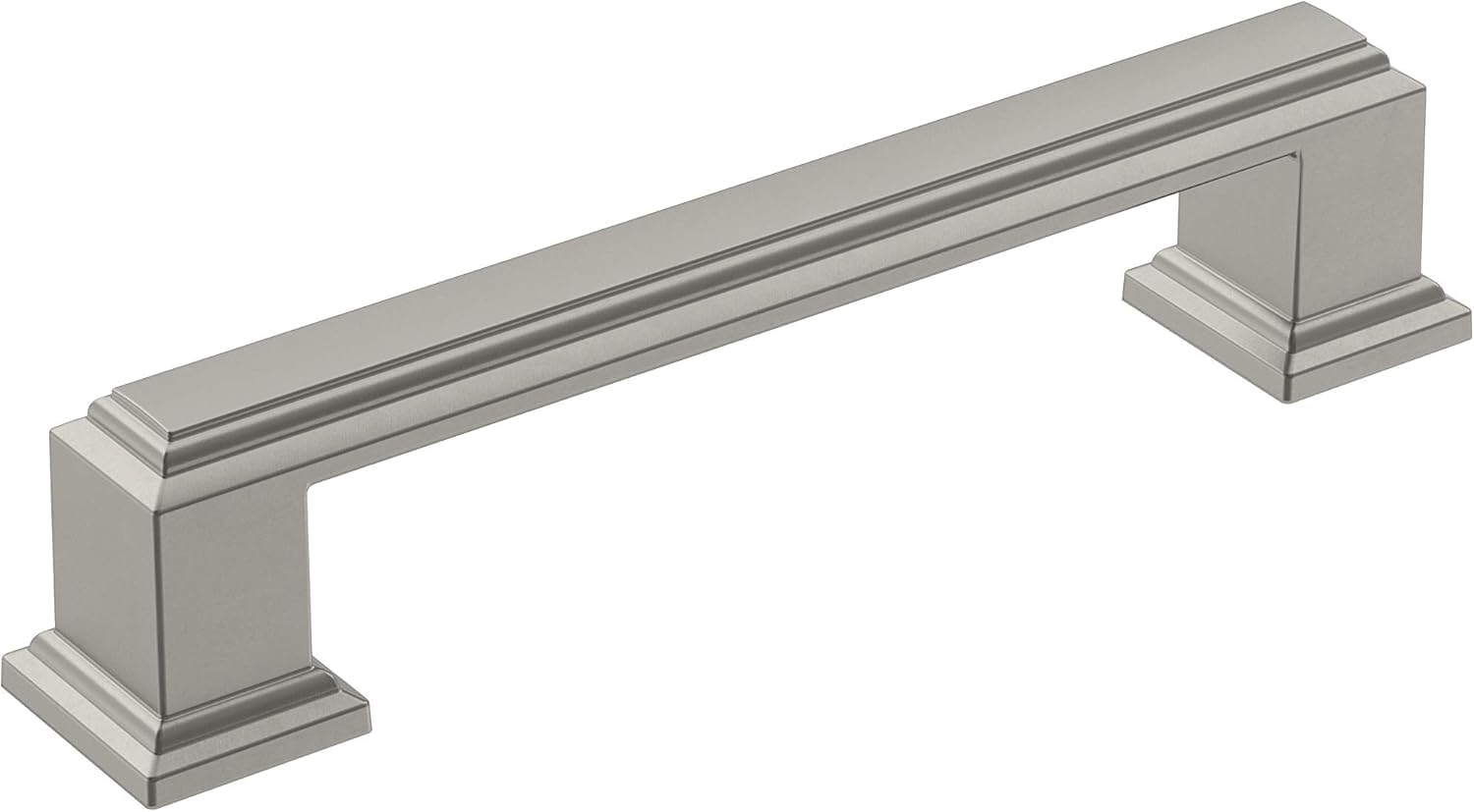 Amerock | Cabinet Pull | Satin Nickel | 3-3/4 inch (96 mm) Center-to-Center | Appoint | 1 Pack | Drawer Pull | Cabinet Handle | Cabinet Hardware