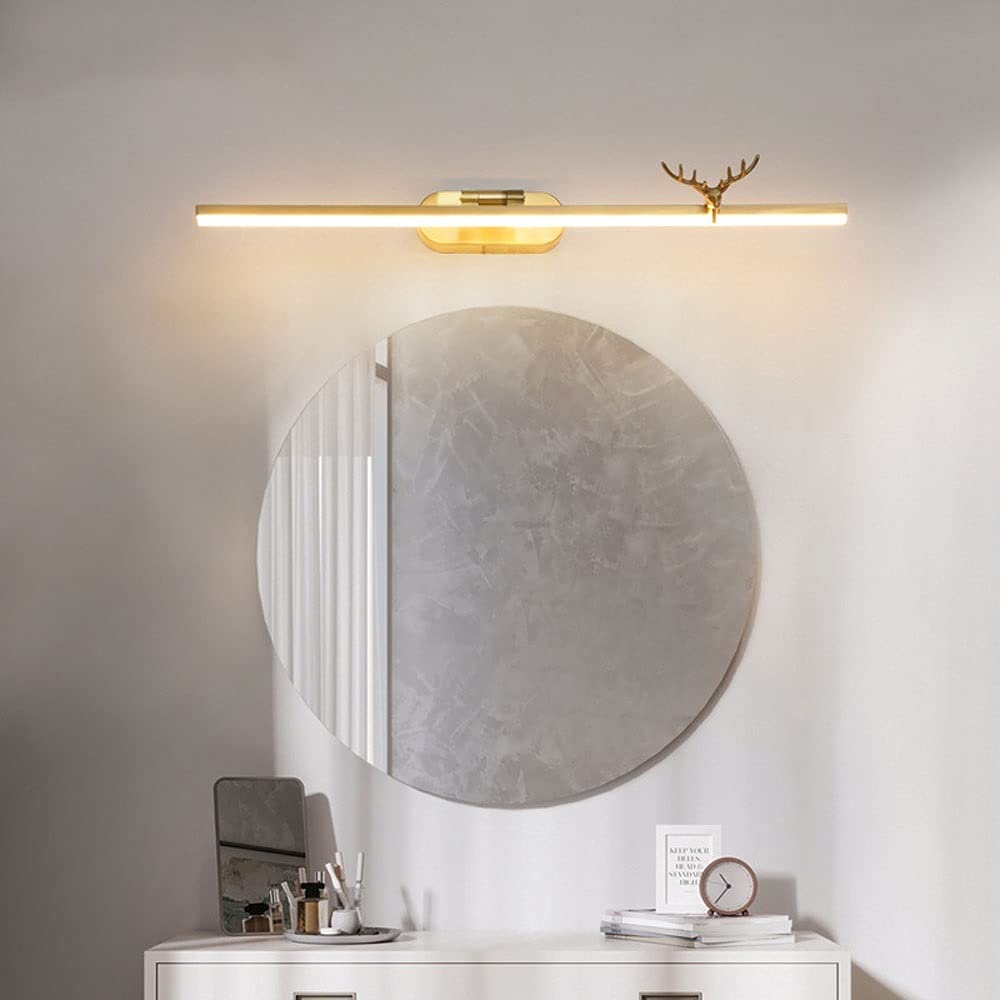 Lustrzane Oświetlenie Led Do Łazienki, Oświetlenie Do Makijażu, Bez Migotania, Nowoczesna 3-Kolorowa Lampa Przednia Do Lustra Kompatybilna Z Toaletą, Kinkiet Do,Medium