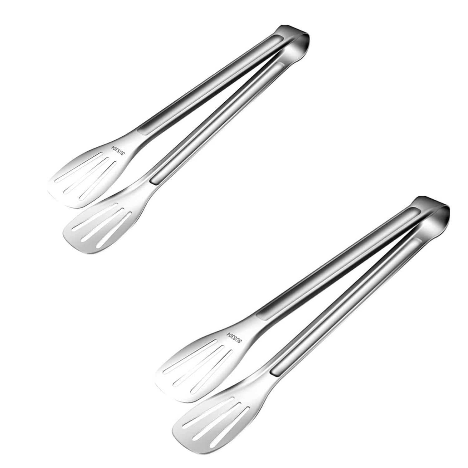 2 Pack Tongs, Metal Tongs, Tongs for Serving Food, Food-Grade Stainless Steel Tongs, Small Tongs, Cooking Tongs, Small Tongs for Appetizers, Kitchen Tongs, Food Tongs,Dishwasher Safe (7 Inch)