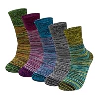 ZAKASA Chaussettes Hommes Coton Fantaisie: Chaussettes Mi Mollet Hommes Coloré Sans Couture Douces Respirantes EU 39-42 Néon 5 Paires