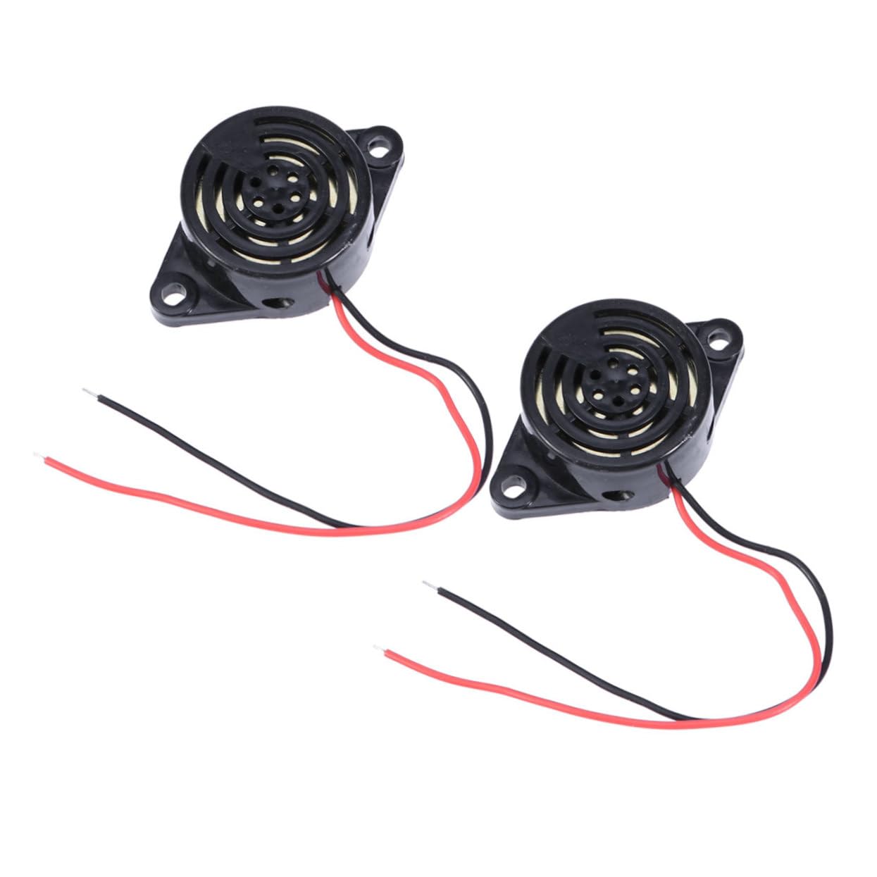 Mikinona 2 Pcs Buzzer Alarm Electric Buzzer 90db Alarm Sound Buzzer Sound Beeper Black