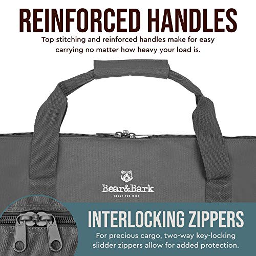 Large Duffle Bag – Grey 38”x20” - 195.6L - Canvas Military and Army Cargo Style Duffel Tote for Men and Women– College Student, Backpacking, Travel and Storage Shoulder Bag