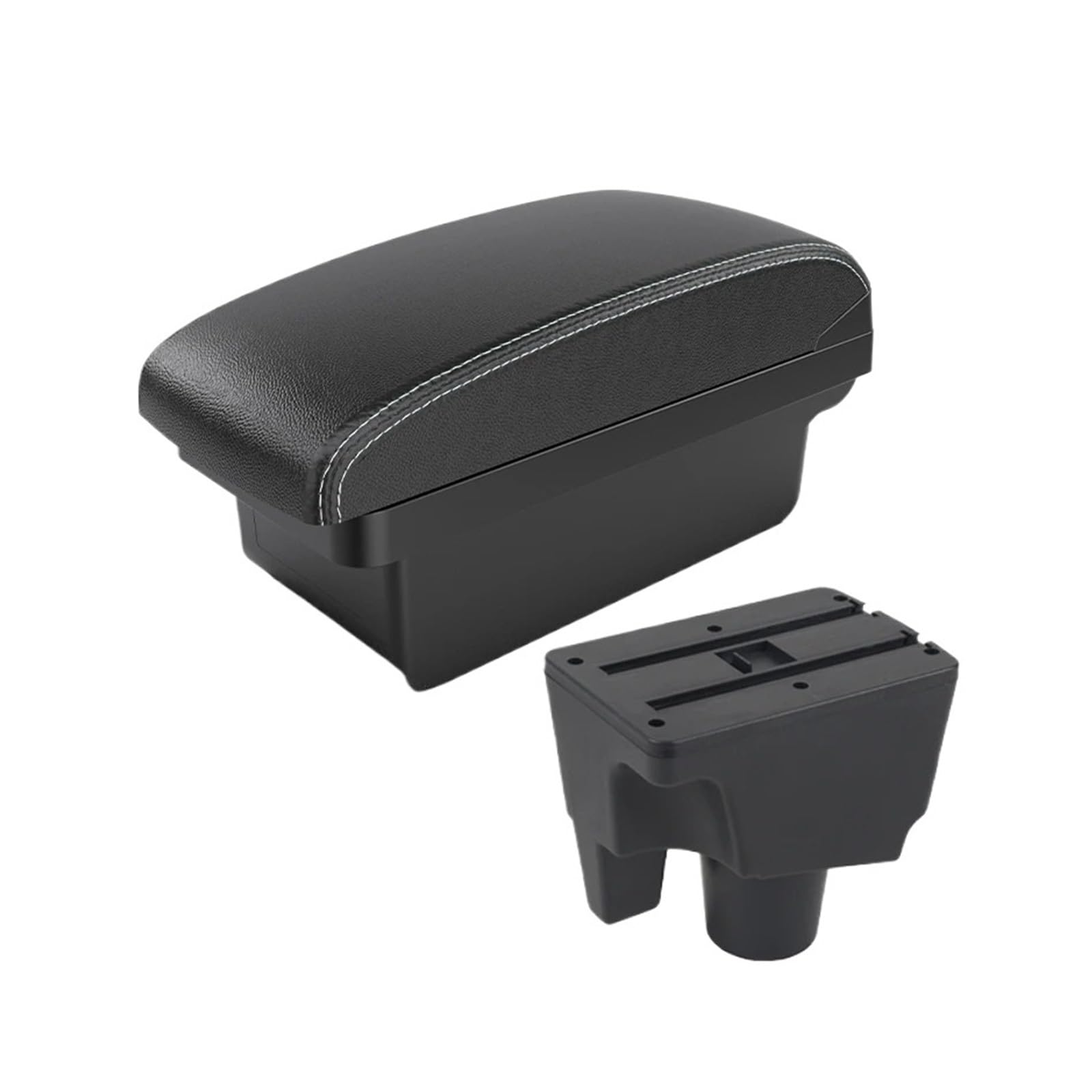 UMDJJU For Toyota For Aqua Armrest Car Center Console Storage Box Dedicated Interior Modification Accessories Car Centre Console Armrest Box(A3 Black white NOUSB)