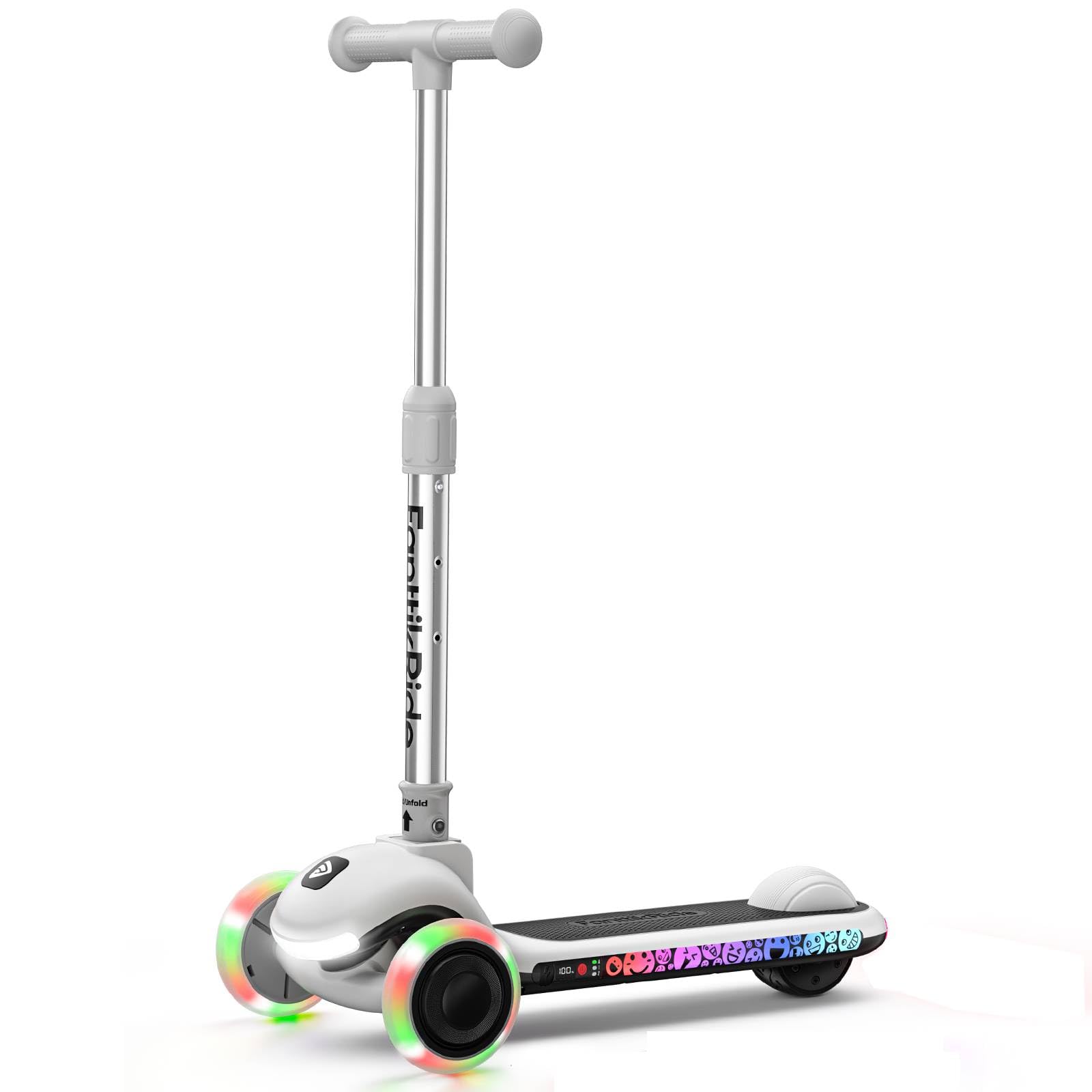 FanttikRide K9 Pro Elektroroller für Kinder 3-6 Jahren, Höhenverstellbar für Fahrer von 1,0-1,4 M, 50 KG, bis 40 Min Fahrzeit, 6 KM Reichweite, KI & 2 Maximalgeschwindigkeiten 6/10 Km/h