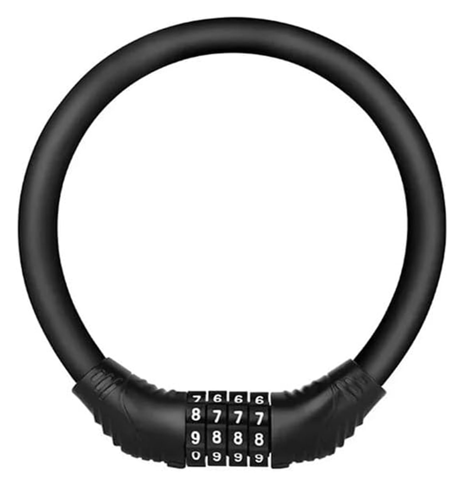 Giveduno S Black Bicycle Lock, Portable Security 4 Digit Code Mountain Bike Lock Bicycle Multicolor