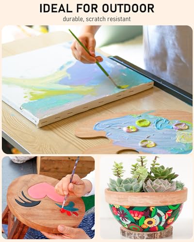 Nicpro 14 kleuren grote bulk acrylverfset (16 oz,500 ml) rijke kunst schilderbenodigdheden, niet giftig voor meerdere oppervlakken canvas hout lederen stof steen ambacht, voor volwassene met