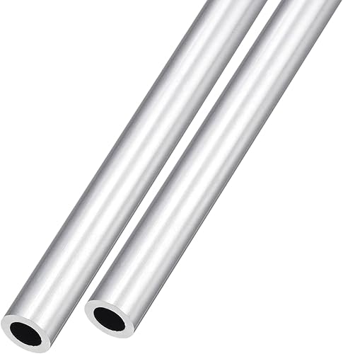 Miniatura 48 de METALLIXITY Tubo de aluminio 6063 (0.236 in de diámetro exterior x 0.118 in de diámetro interior x 11.811 in de largo), 2 piezas, tubo redondo