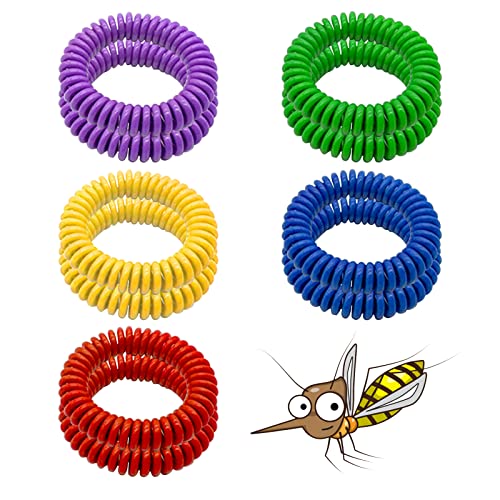 Braccialetti Antizanzare Repellenti, Braccialetto Antizanzare, 10 Pezzi Braccialetti Repellenti per Zanzare Citronella, Braccialetto Repellente Antizanzare