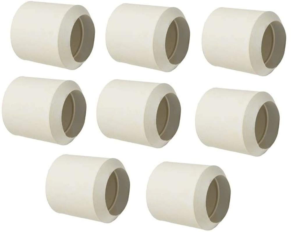 Merriway BH05807 (8 Pcs) Rubber Chair Floor Protector Ferrule Cap End Tip 22 mm (7/8 inch) Diameter Heavy Duty White - Pack of 8 Pieces