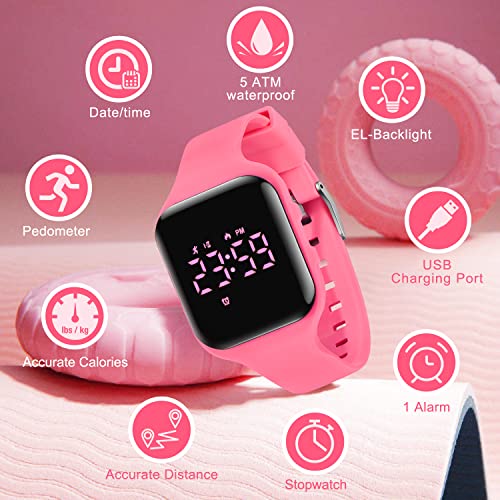 Image of BEN NEVIS Kids Watch, Digital Watch for Boys Girls, Sport Watch with Fitness Tracker, Alarm Clock, Stopwatch, No App and Waterproof, Watch for Kids Ages 5-12