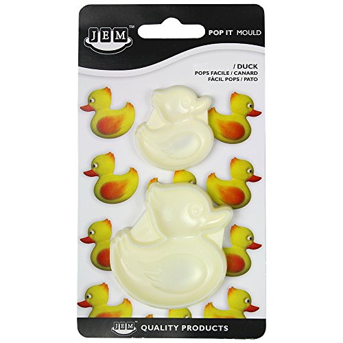 PME JEM Pop It Duck Shaped Mould for Cake Decorating, Set of 2, Large / Small sizes, Off-white