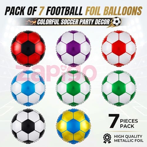 Image of Balloonistics Football Theme Happy Birthday Balloon Bouquet Pack Of 7