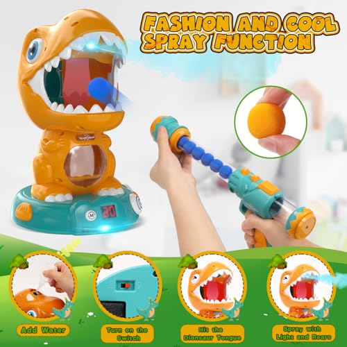 Image of EagleStone Remote Control Dinosaur Shooting Toys with Spray and Auto Score