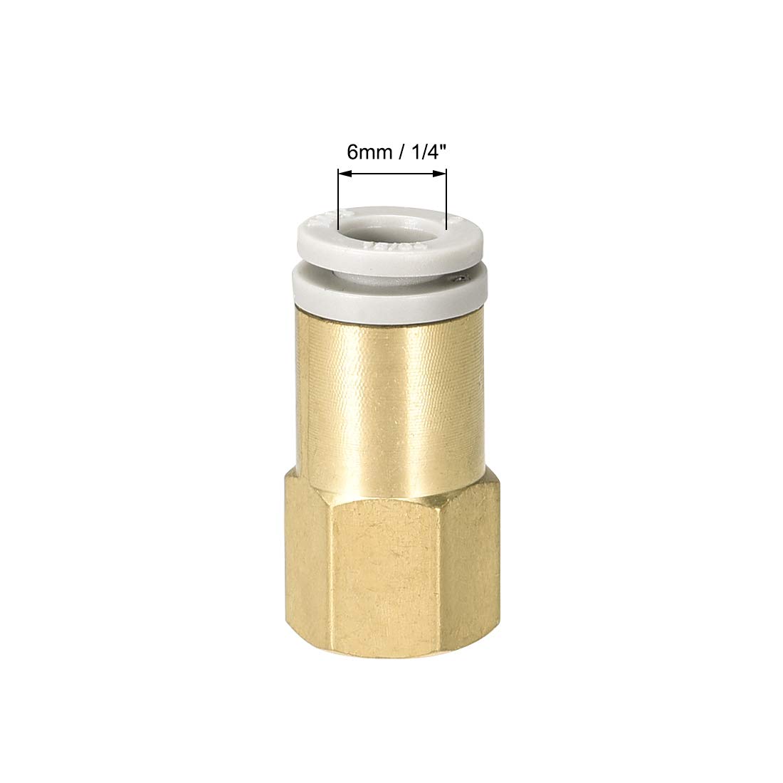 sourcing map 2 Stück Rohrverschraubungen Drücken Verbinder 6 mm... Afbeeldingen sourcing map Koppeling geribbeld messing rechte pijp prikkeldraad... Pijpschroefverbindingen drukken connector 8 mm buis... Schroefkoppelingen - RUBIX