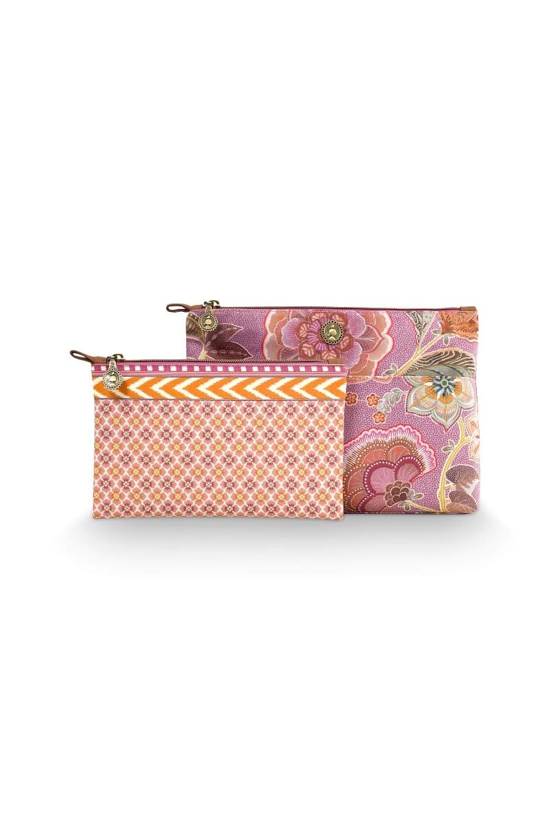 Pip Studio Caryn Kosmetiktasche Kombi Matata lila 26x7,5x18cm/22x1x13cm
