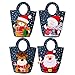 Borsa regalo di Natale - 4 pezzi borse decorative natalizie pupazzo di neve in denim | Borsa a tracolla per torte cioccolatini birre carnevale | Festa di compleanno Carnevale Baby Shower immagine