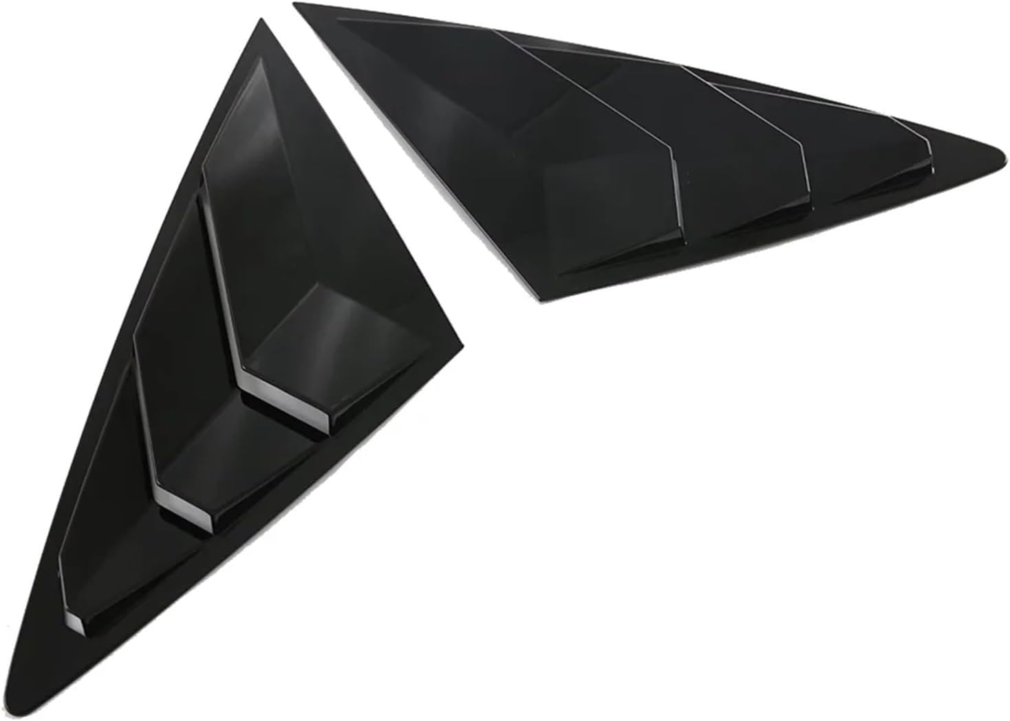 Black Rear Side Vent Quarter Window Louver Shutter Cover Trim Compatible with BYD Seal/BYD ATTO 4