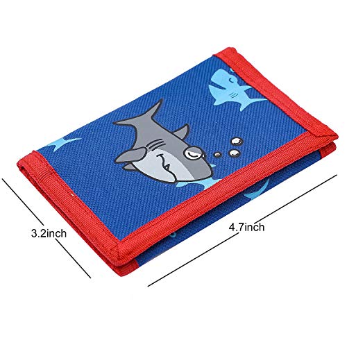 Jonyee Rfid Wallet, Cute Cartoon Wallet With Zipper For Kids (Shark) #TOP2