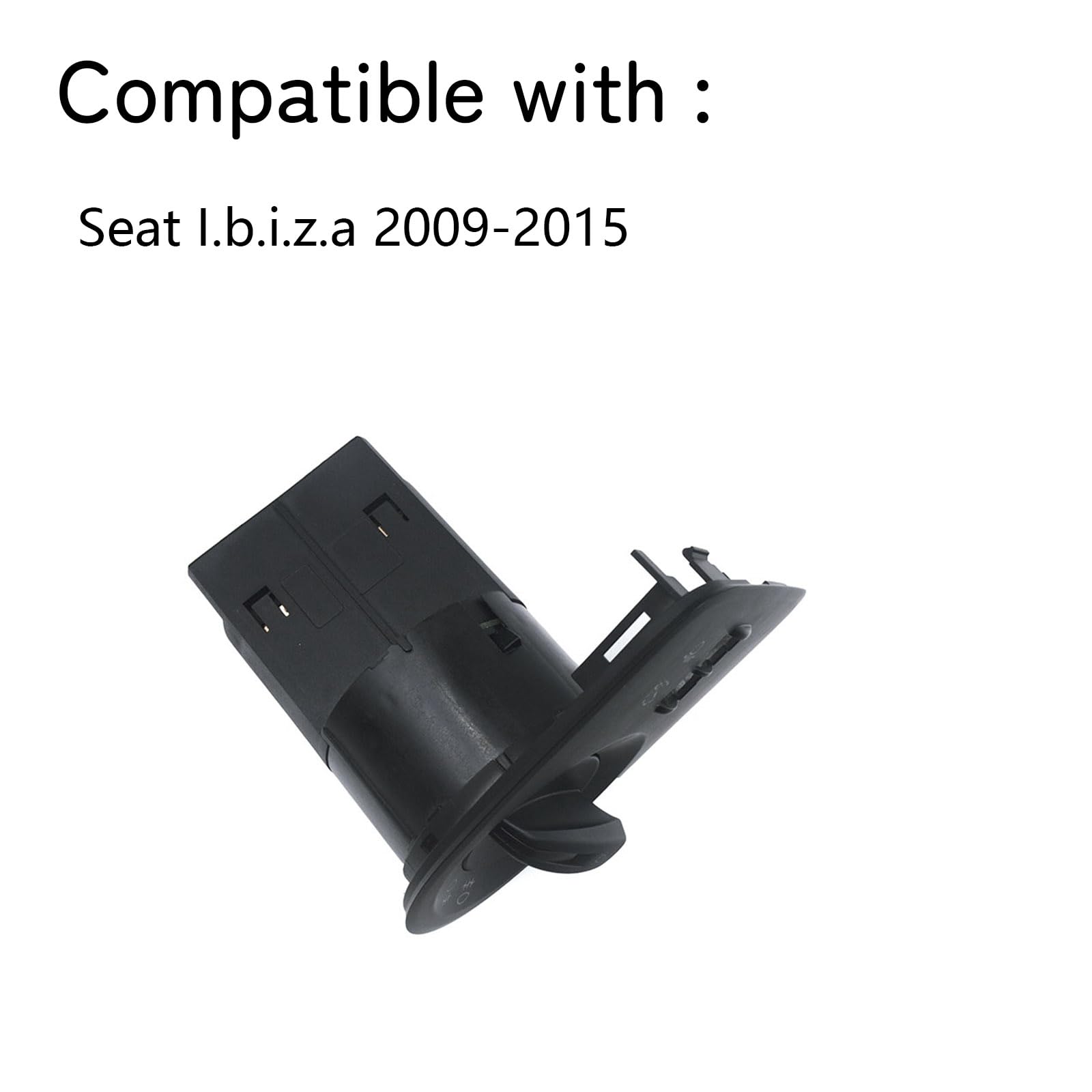 Interruttore a controllo multiplo elettrico per faro SEAT IBIZA IV 2009-2015 6J1941531AR nero luce rossa