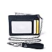 SOS EDC Minimalist Saffiano Leather RFID Blocking Anti-theft Wallet with Removable Chain