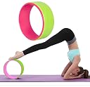 Viva Fitness Yoga Wheel Imported Yoga Wheel Yoga Circle Roller for Stretching and Improving Backbends, Body Posture (Green-Pink) gallery image