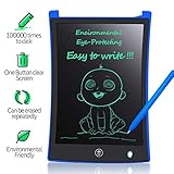 MYMAHDI LCD Writing Tablet, 8.5 inch Doodle Board, Electronic Drawing & Writing Board, with Smart Writing Stylus for Kids Gifts, School,Office, Fridge or Family Memo, Blue