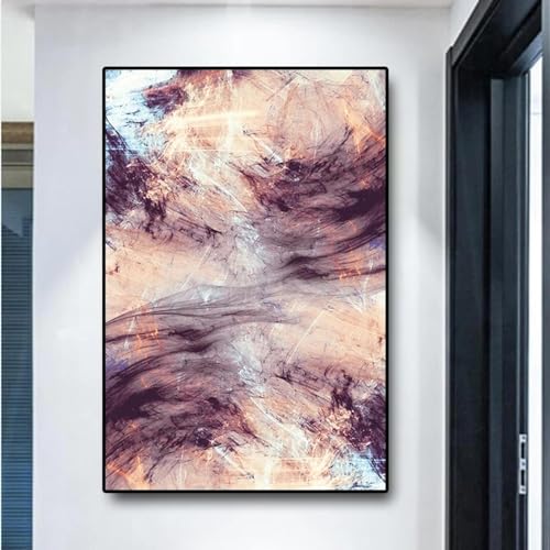 Toile murale encadrée pour habiller un grand mur vide salon scandinave