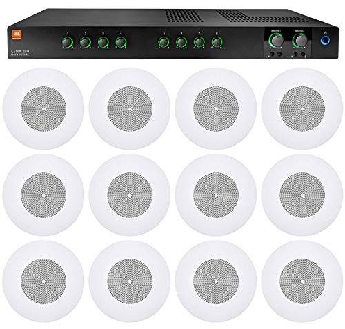 Audiosavings Bundle: JBL CSMA240 Commercial/Restaurant Amplifier 4ohm/8ohm/70V/100V Bundle with (12) JBL CSS8008 8