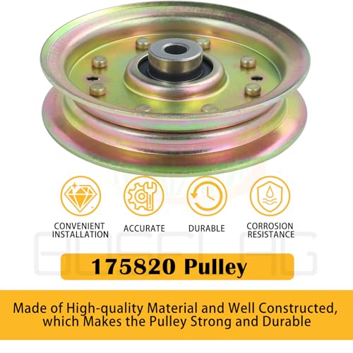 BOSFLAG 175820 Pulley Craftsman Replaces Husqvarna 596481401 Pulley Idler Husqvarna 532175820 Craftsman Idler Pulley 175820 Pulley Craftsman Pulley Idler Flat 175820 Idler Pulley Craftsman 539107620