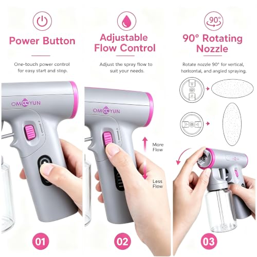 Image of Cordless Spray Tan Machine, Rechargeable Handheld Spray Tan Gun with USB-C Charging, 55W Brushless Motor, Adjustable Vertical & Horizontal Spray Pattern, Portable Self Tanner for Home, Travel & Salon