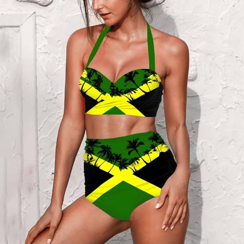 Yewattles Womens Bikini Two Piece Swimsuits Tummy Control Bathing Suits High Waisted Bikini Swimwear2