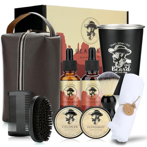 Sovyime Bartpflege-Set für Herren, Geburtstagsgeschenk für Männer, Bruder, Freund, Ehemann, Jahrestag, Geschenk für Vater, Vatertag, Weihnachten